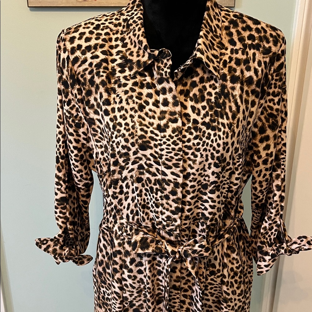 Calvin Klein Leopard Print Women's Dress - Picture 3 of 7